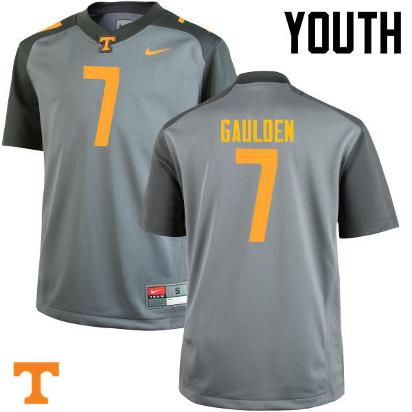 Youth #7 Rashaan Gaulden Tennessee Volunteers College Football Jerseys-Gray - Click Image to Close